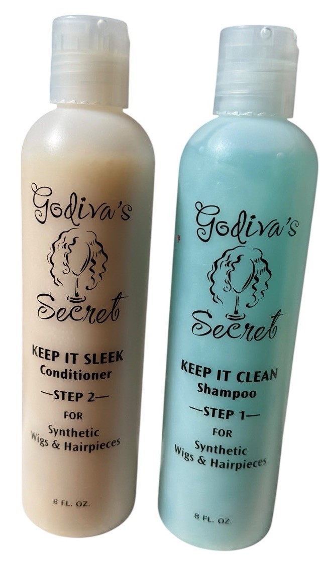 Godiva’s Secret Shampoo & Conditioner Set For Synthetic Wigs 8 oz Full Size Set