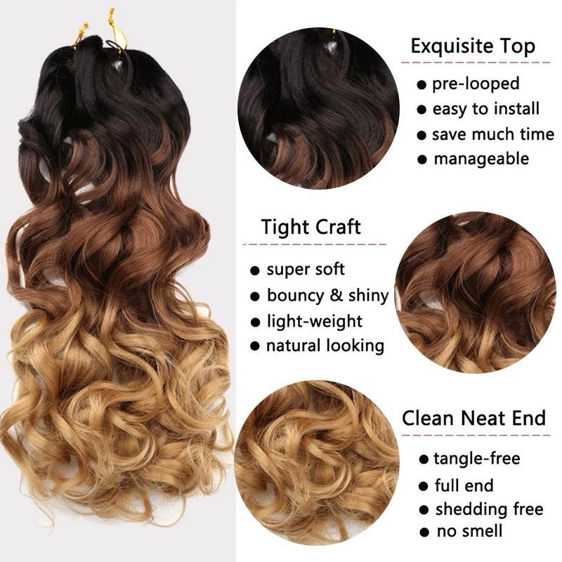 French Curls 24 INCH 150g Spiral Curls Crochet Braid Curly Braiding Hair