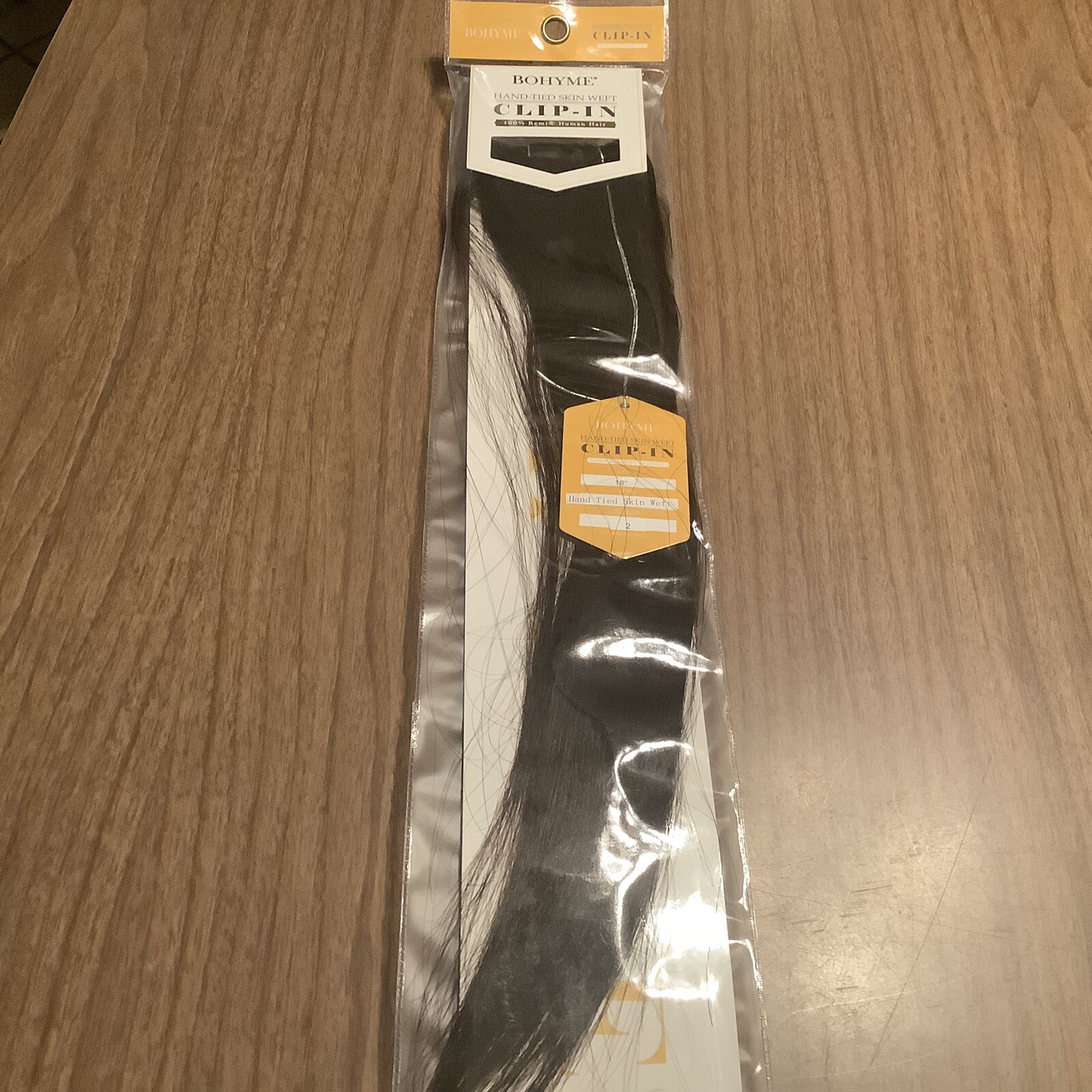 Bohyme 100% Remi Human Hair hand tied skin weft clip in 18 inches Brown #2