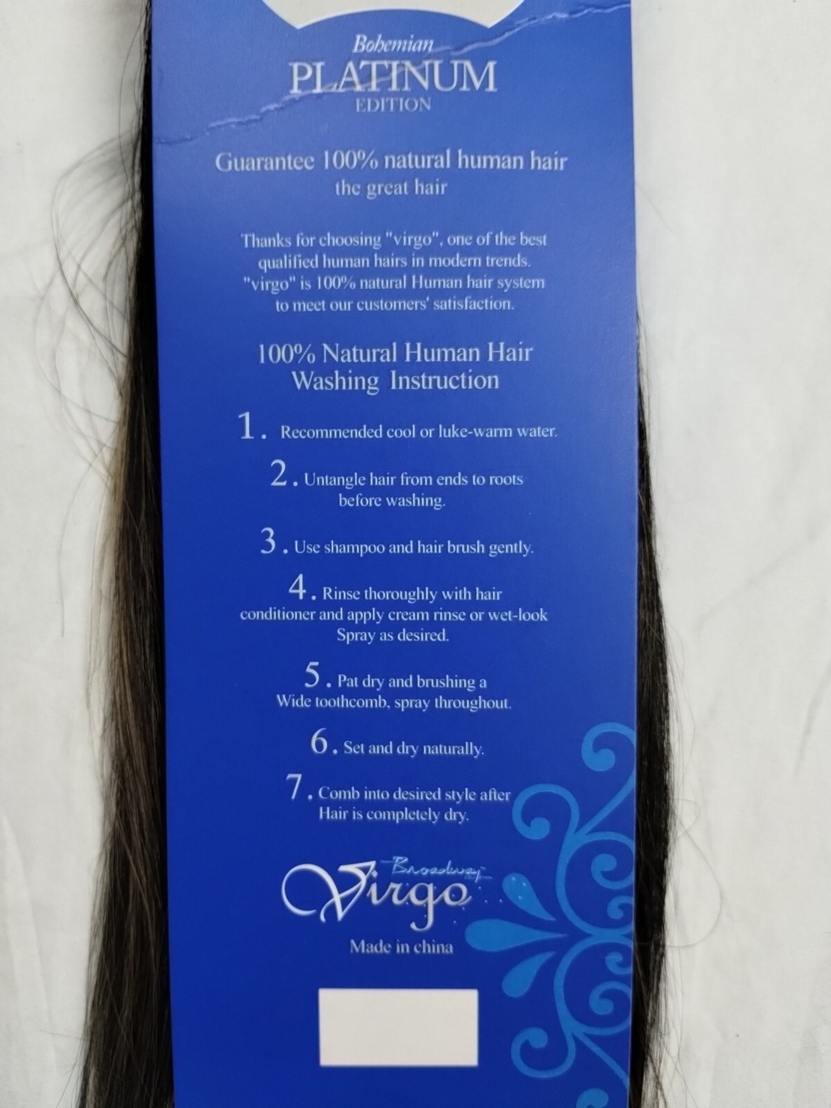 Broadway Virgo Bohemian Platinum Ed. 100% Human Hair Extension Silky 12 P1B/27