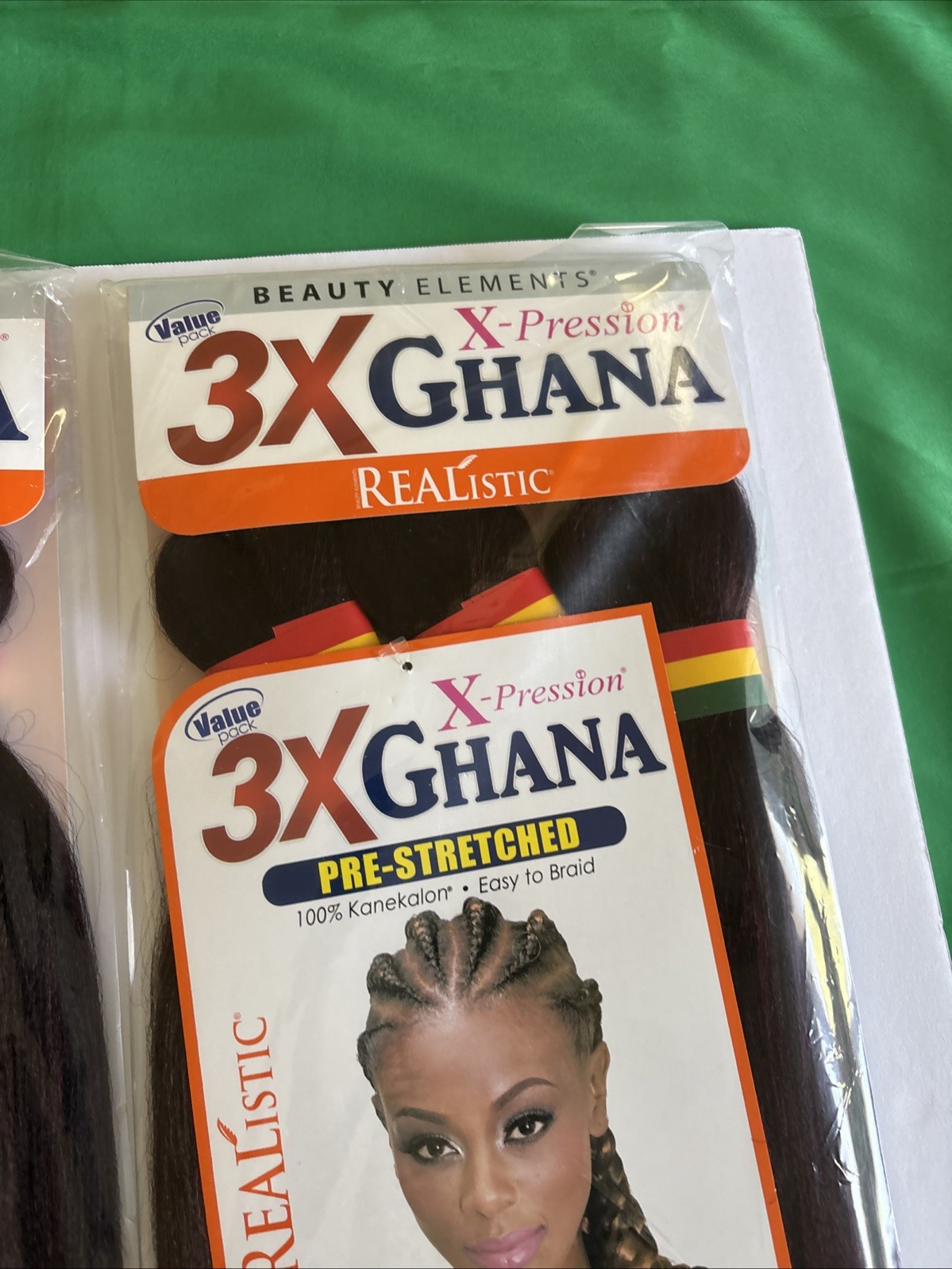 Wholesale 6ct Realistic 50” 3X GHANA PRE STRETCHED 100% Kanekalon Color T1BBG