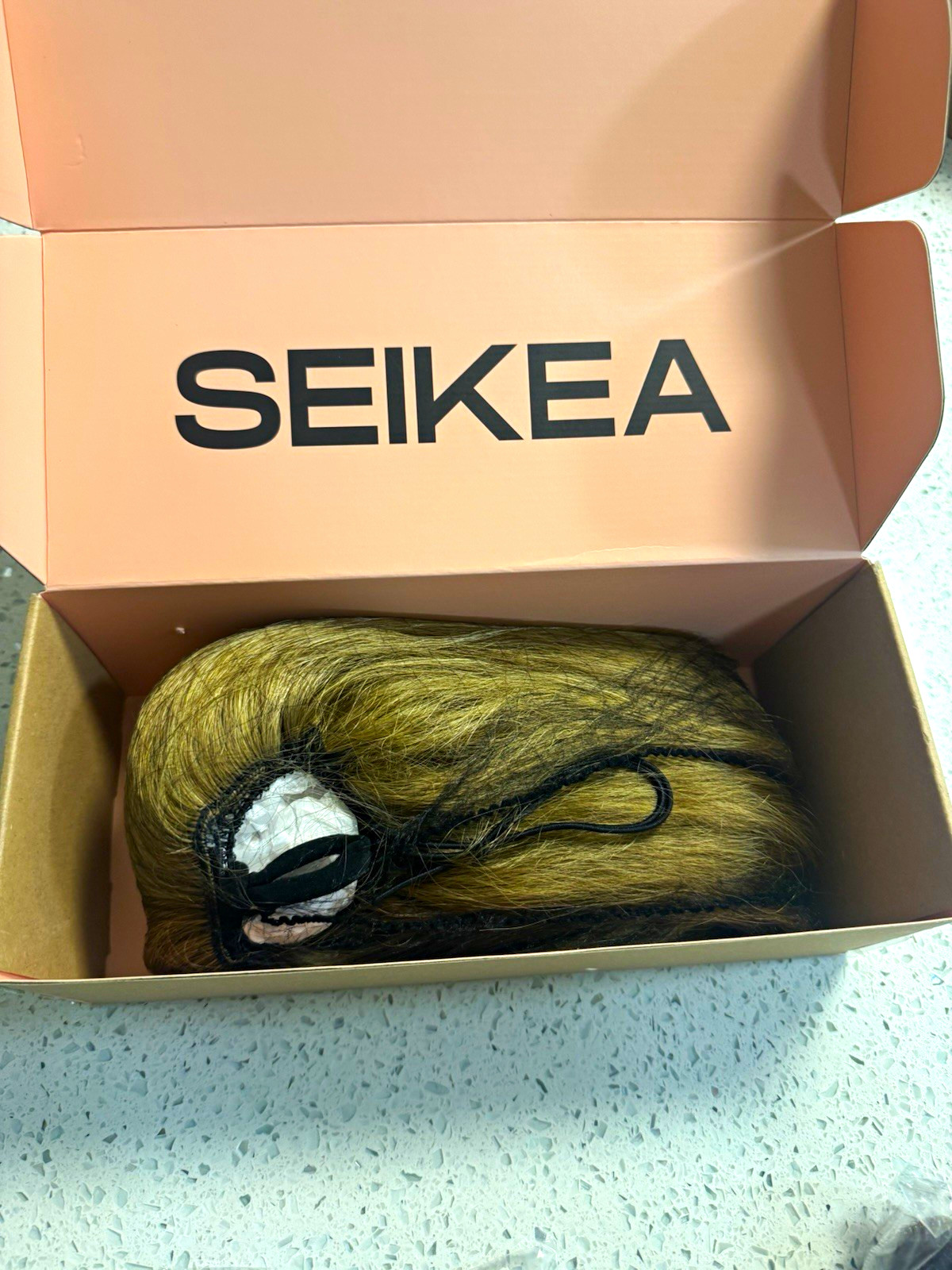 SEIKEA Drawstring Clip-In Ponytail Extension 18 in Straight Synthetic Ash Blonde