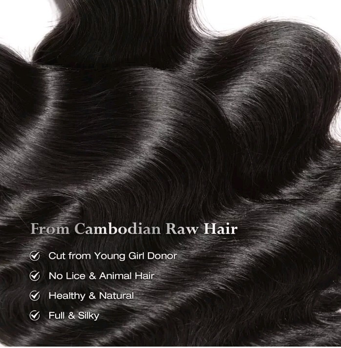 ASHINE Cambodian Raw 16/18/20 Inch Virgin Human Hair Bundles Body Wave 3 Bundle