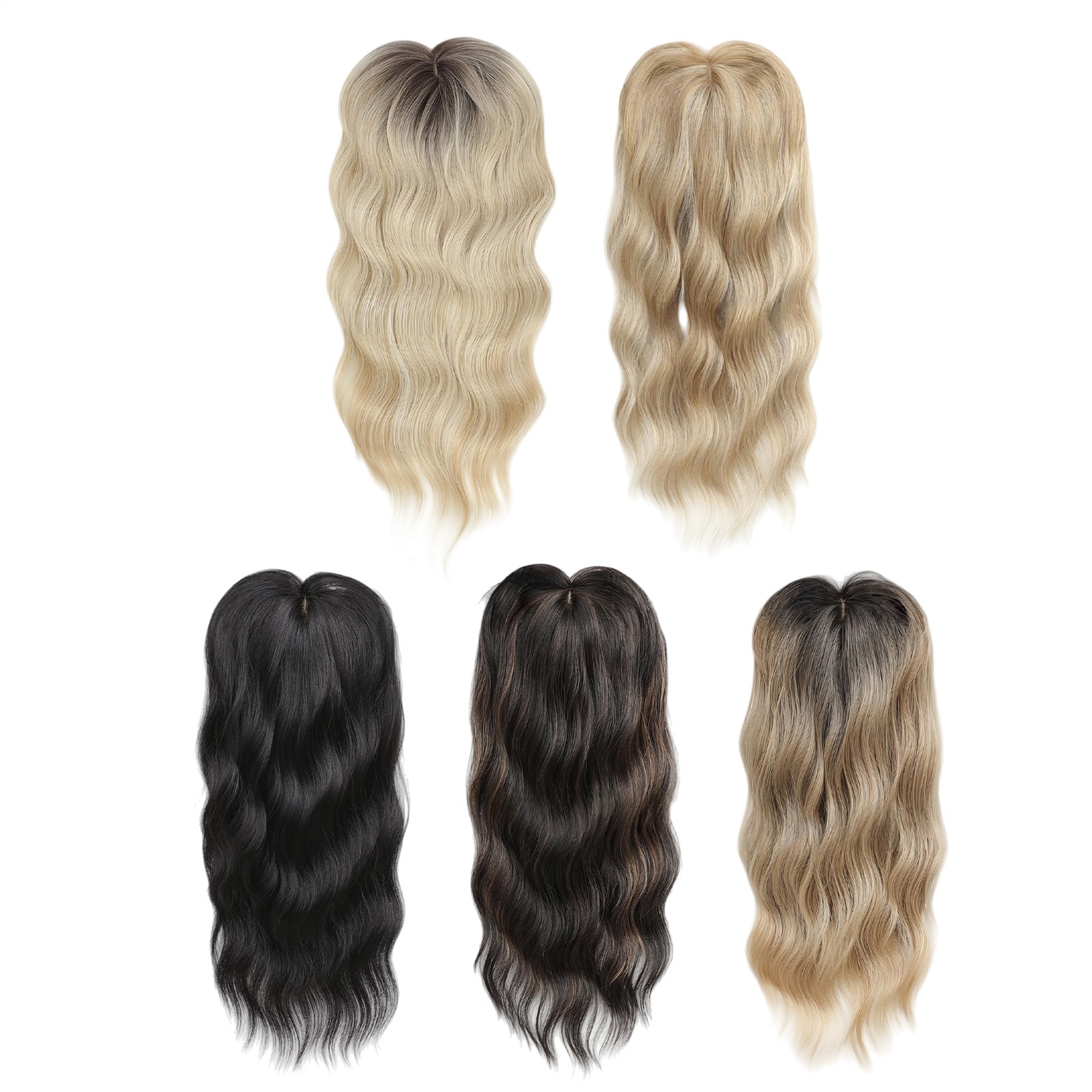 18-Inch Heat-Resistant Curly Wig Clip with Invisible Claw Clip for Natural Look`