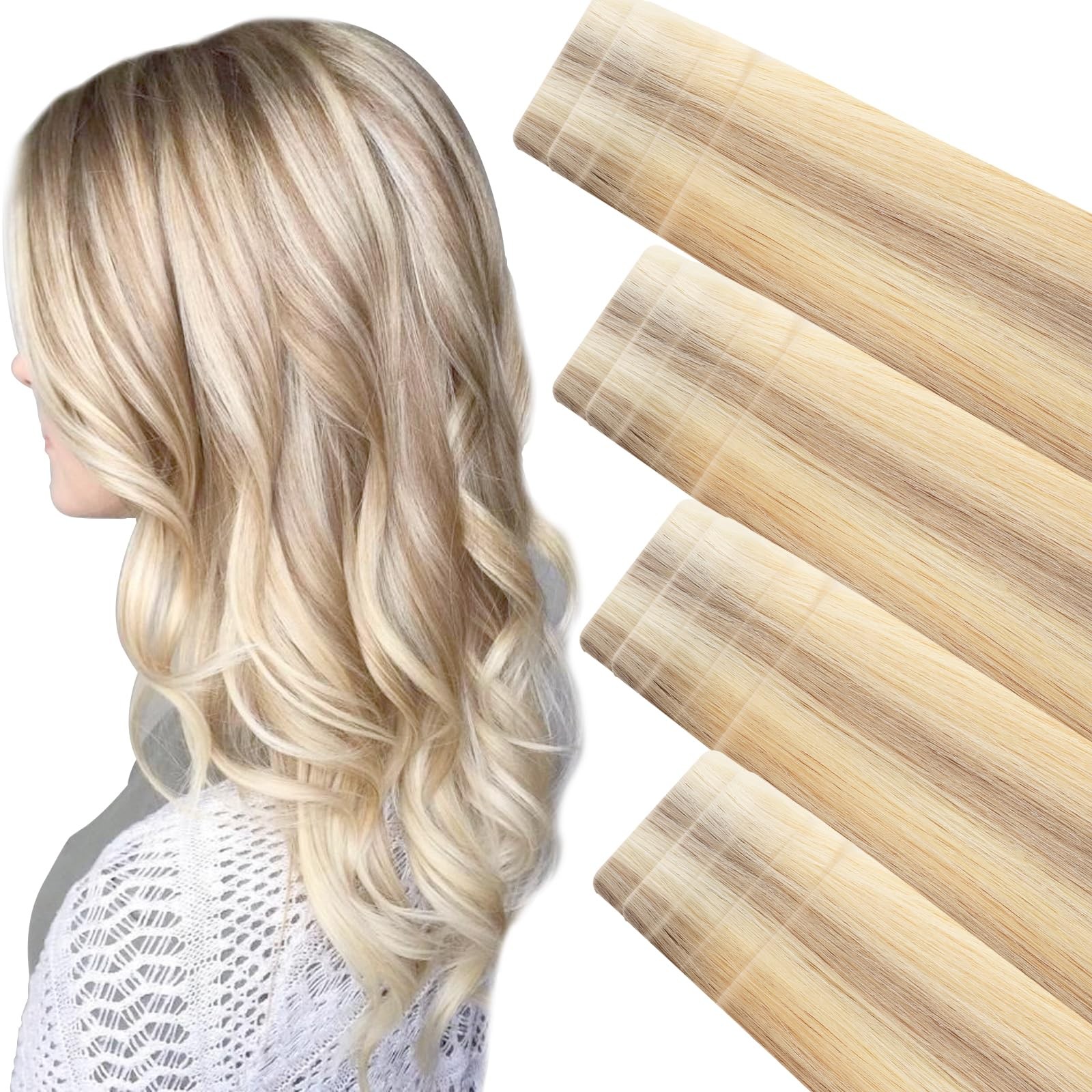 Abh Amazingbeauty Hair Invisi Edge Tape In Hair Extensions Real Human Hair