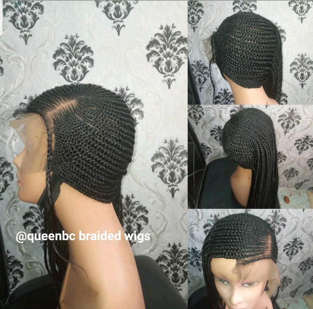 Braided wig:Handmade Cornrows & lemonade braids wigs,PRE-ORDER ONLY.2-3WEEKS.USA