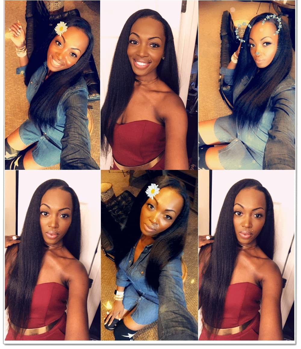 Mamart Kinky Straight Bundles Human Hair Yaki Straight Bundles Human Hair Real