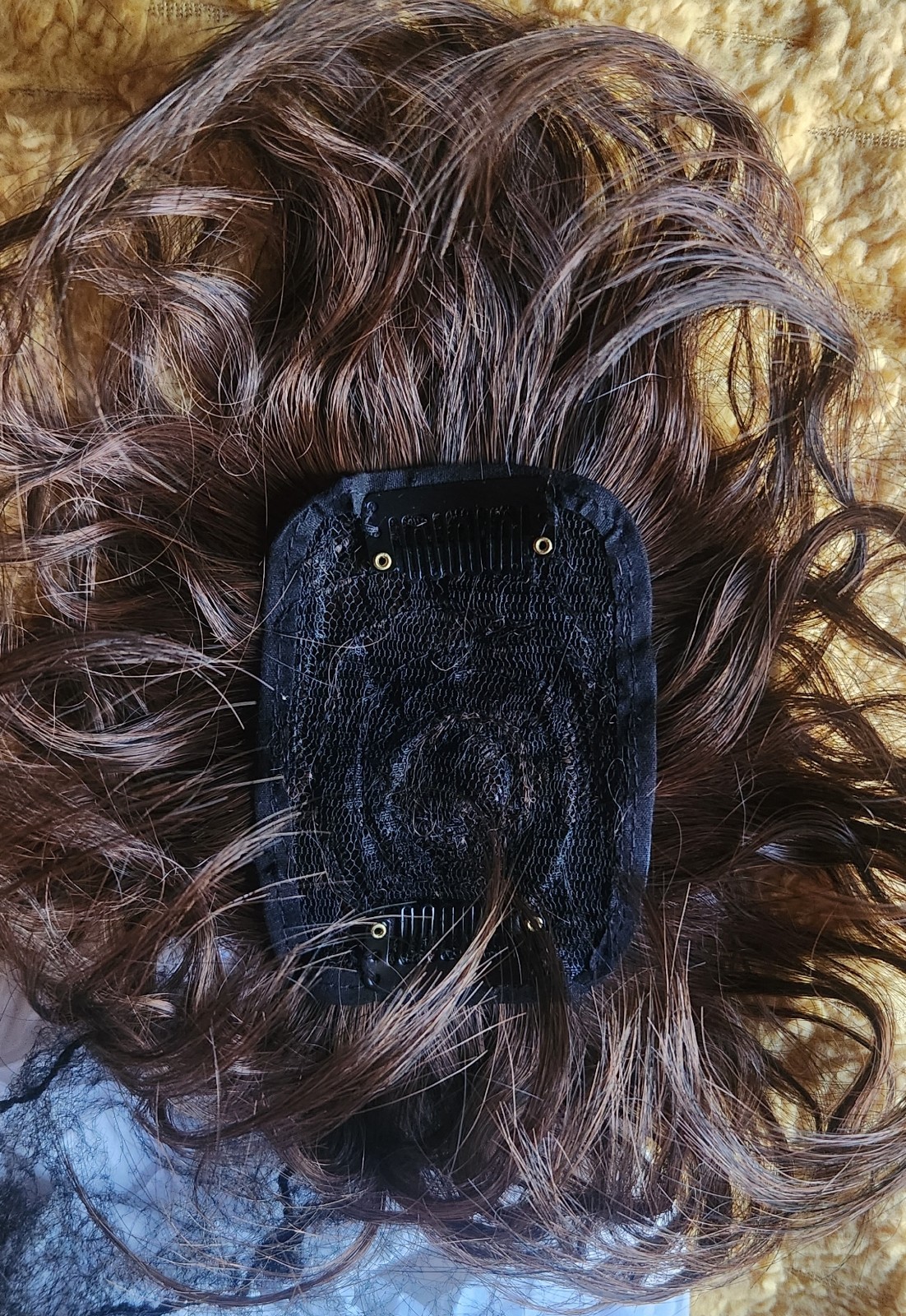 NEW Synthetic High Density Natural look slightly curled Clip-In Hair Topper