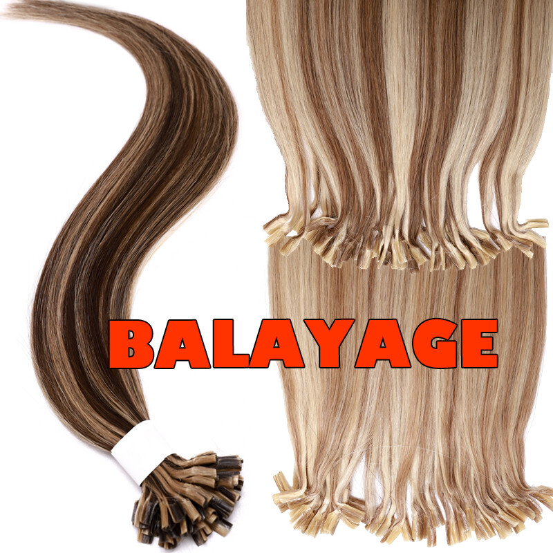 Russian 100g Nail U Tip Human Hair Extensions Remy Pre Bonded Keratin Glue/ 0.5G