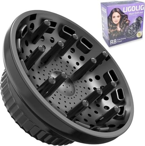 LIGOLIG Hair Difuser Attachment Universal Diffuser for 1.4 Black