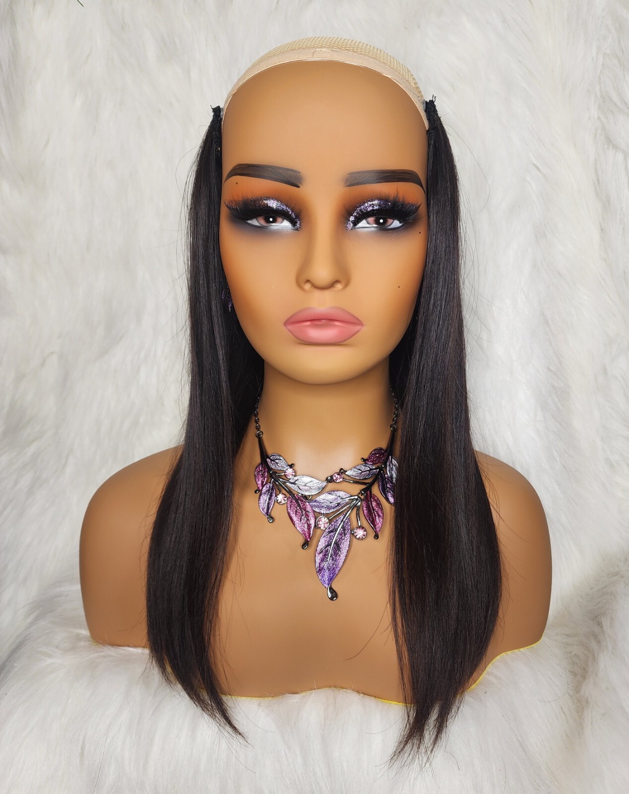 HIGH QUALITY CUTICLE INDIAN 100 % Human Hair One Piece Extensions #1B/16″