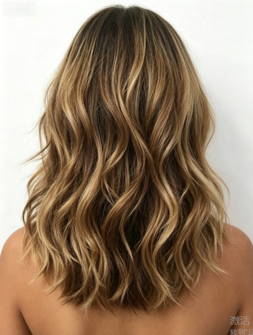 Balayage dark golden brown bob Highlight Wavy 13×4 Lace Front Human Hair Wigs