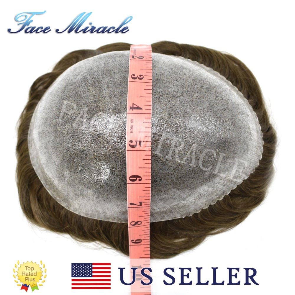 Thin Skin Men’s Hair Piece Human Hair System 0.1mm PU Injected Toupee for Men