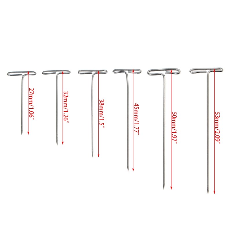 100 Pcs for T Pins Needle For Wig On Foam for Head Style for Head Sewing Hair Sa