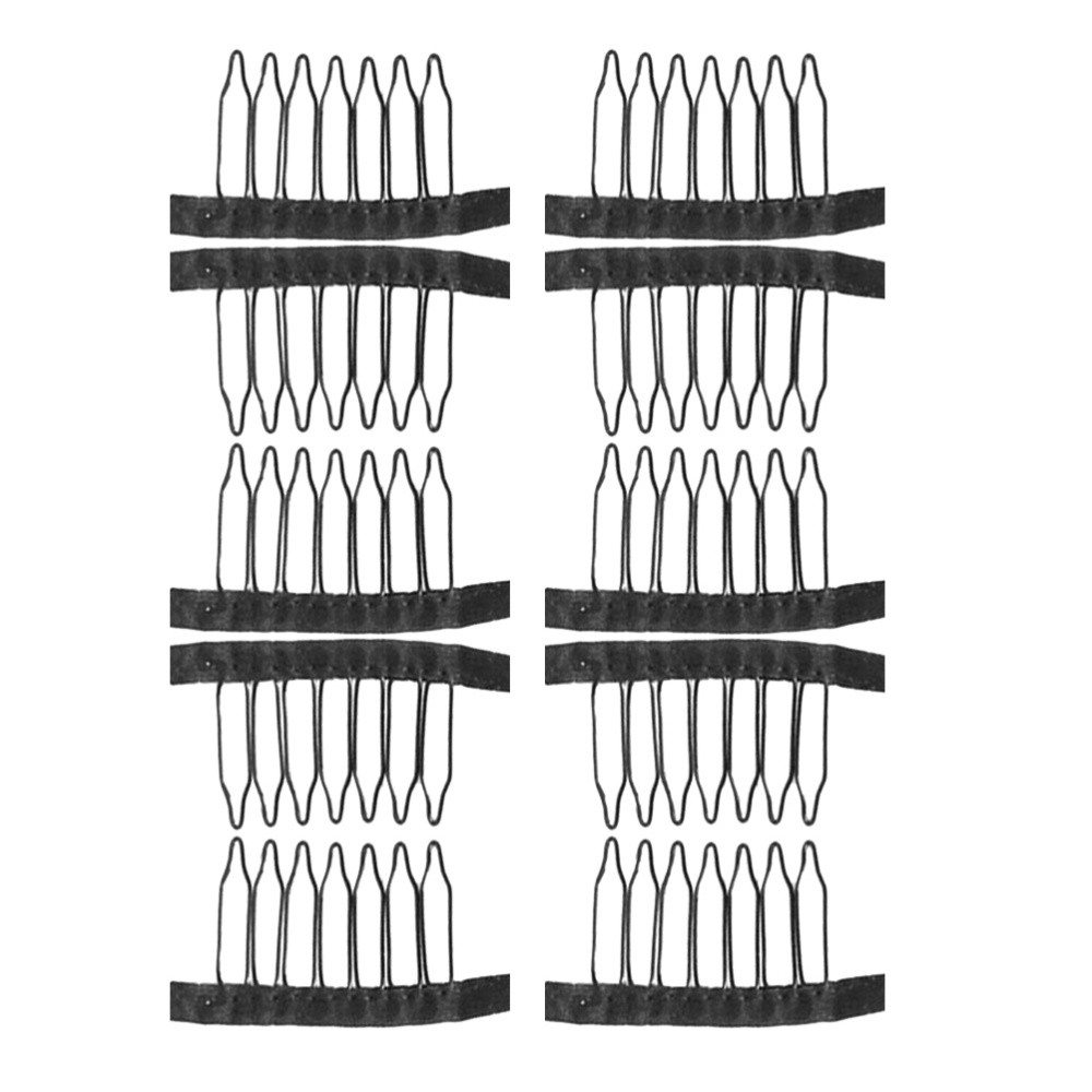 10Pcs Steel Tooth Clip for Lace Black Wig Comb Clip for Secure Decoration Use
