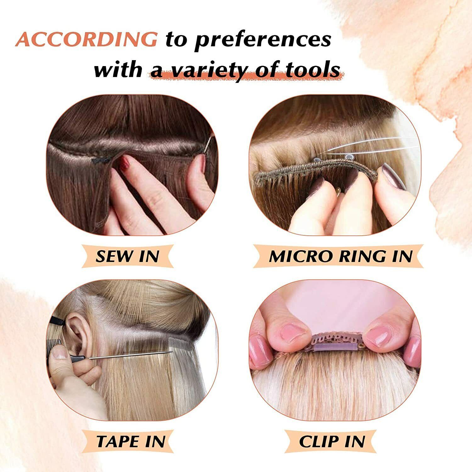 50g Weft Sew In Full Head Weft Human Remy Hair Weave Weft Extensions 30-70cm