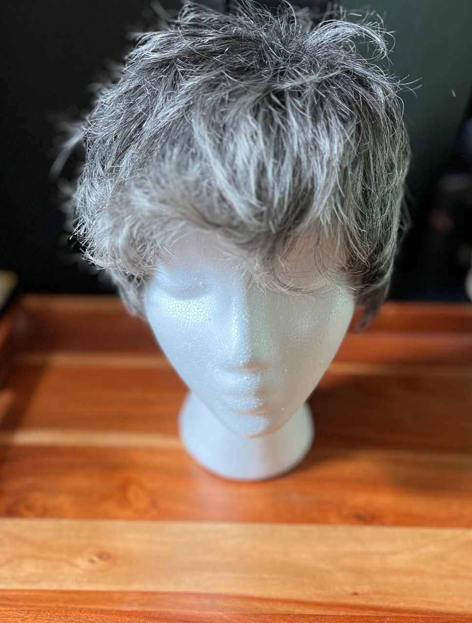 GABOR Gray / Salt & Pepper Short Layered Wig Personal Fit Cap Flexlite RN 48539