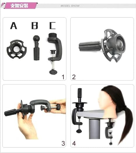 Mannequin Head 80% Human Hair 24″-26″ for Cosmetology Practice – Styling Kit