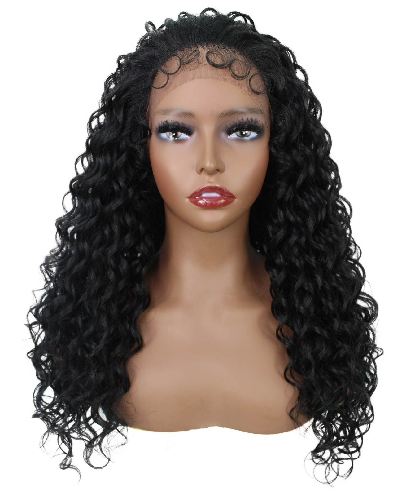 LUXLUXE Carrie Curly 24 in Lace Front Wig Heat Resistant Synthetic Fiber BL-0159