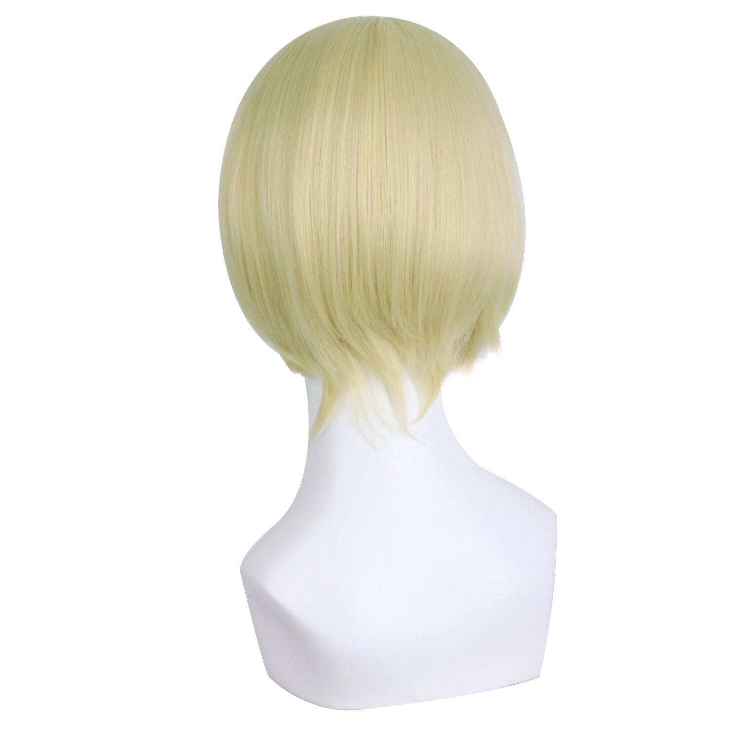 Luxurious 12-Inch Straight Blonde Cosplay Wig – Heat-Resistant & Stylish