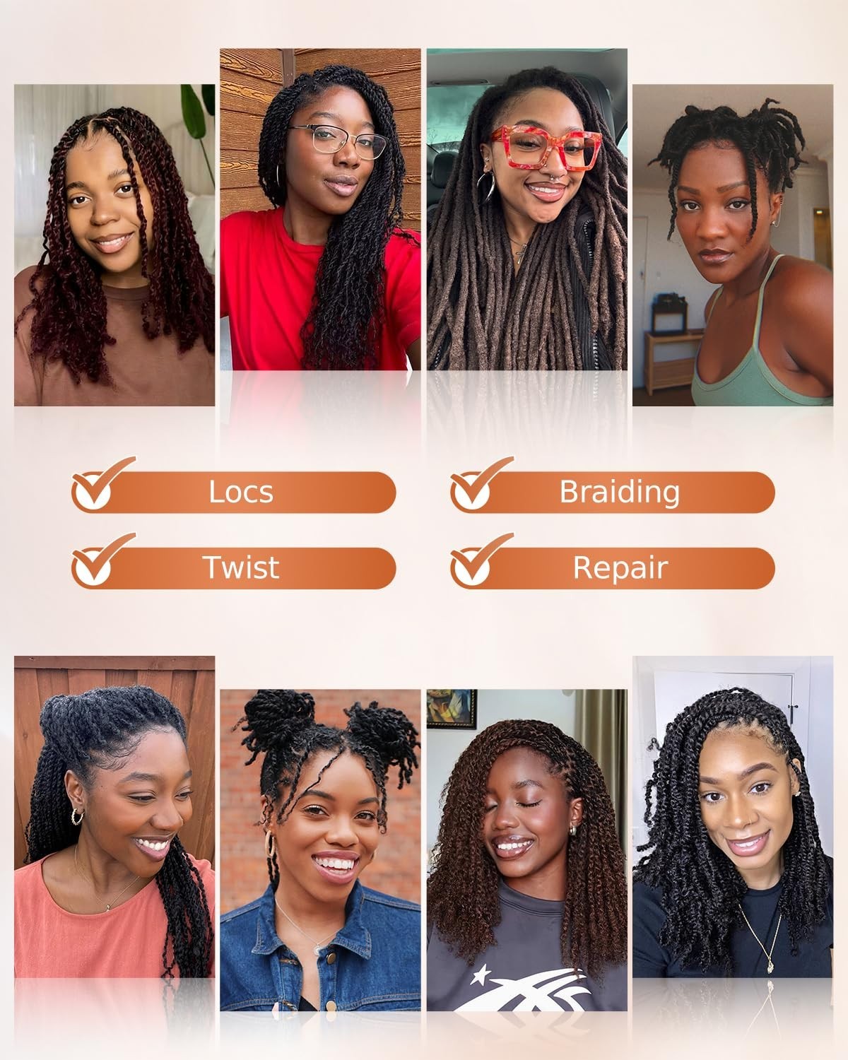 BEEOS 4C Kinky Curly Human Hair Bulk Natural Black Braids Twists Locs 12 inches