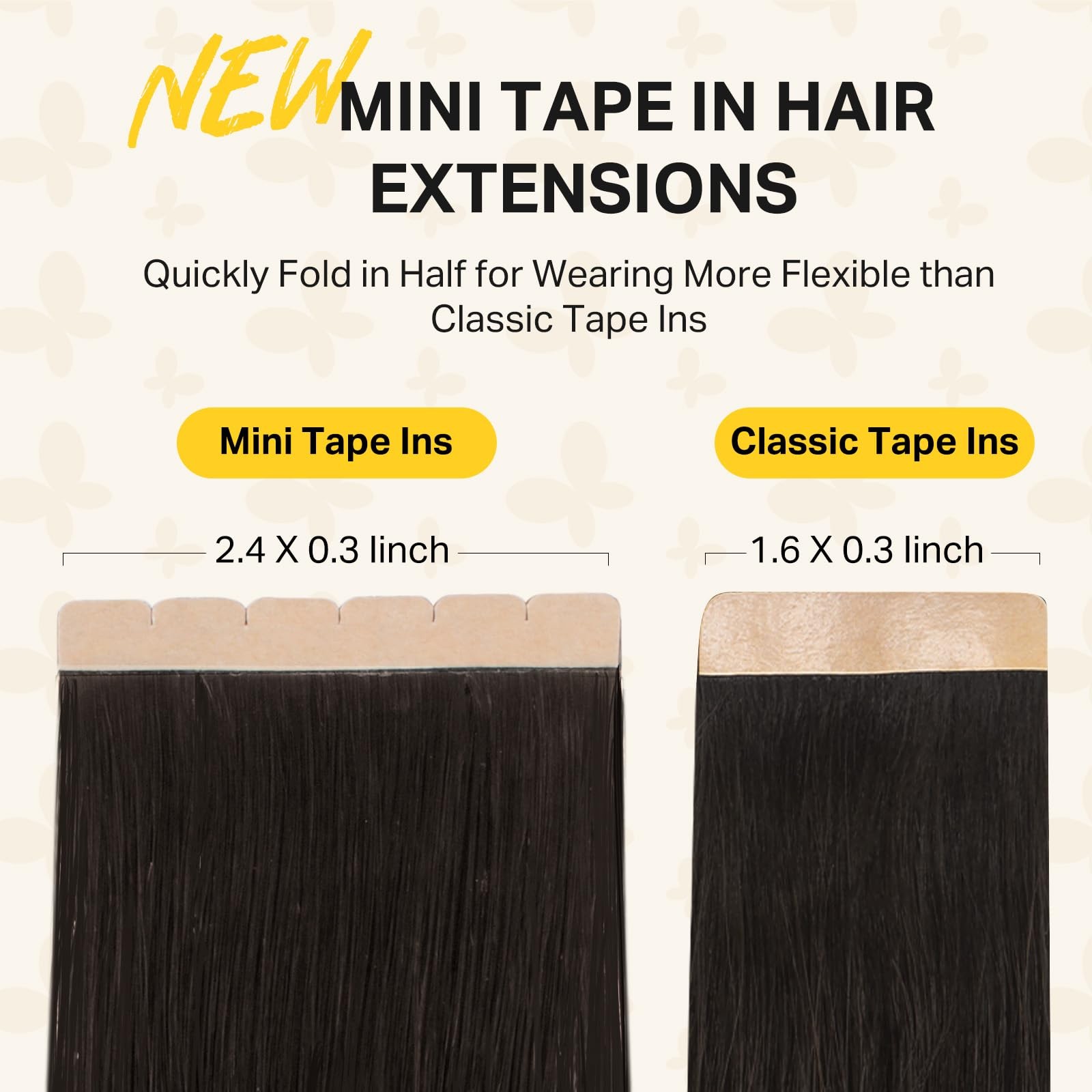 Doores Tape In Hair Extensions 16 Inch 10Pcs 35G Dark Brown Mini Tape Weft