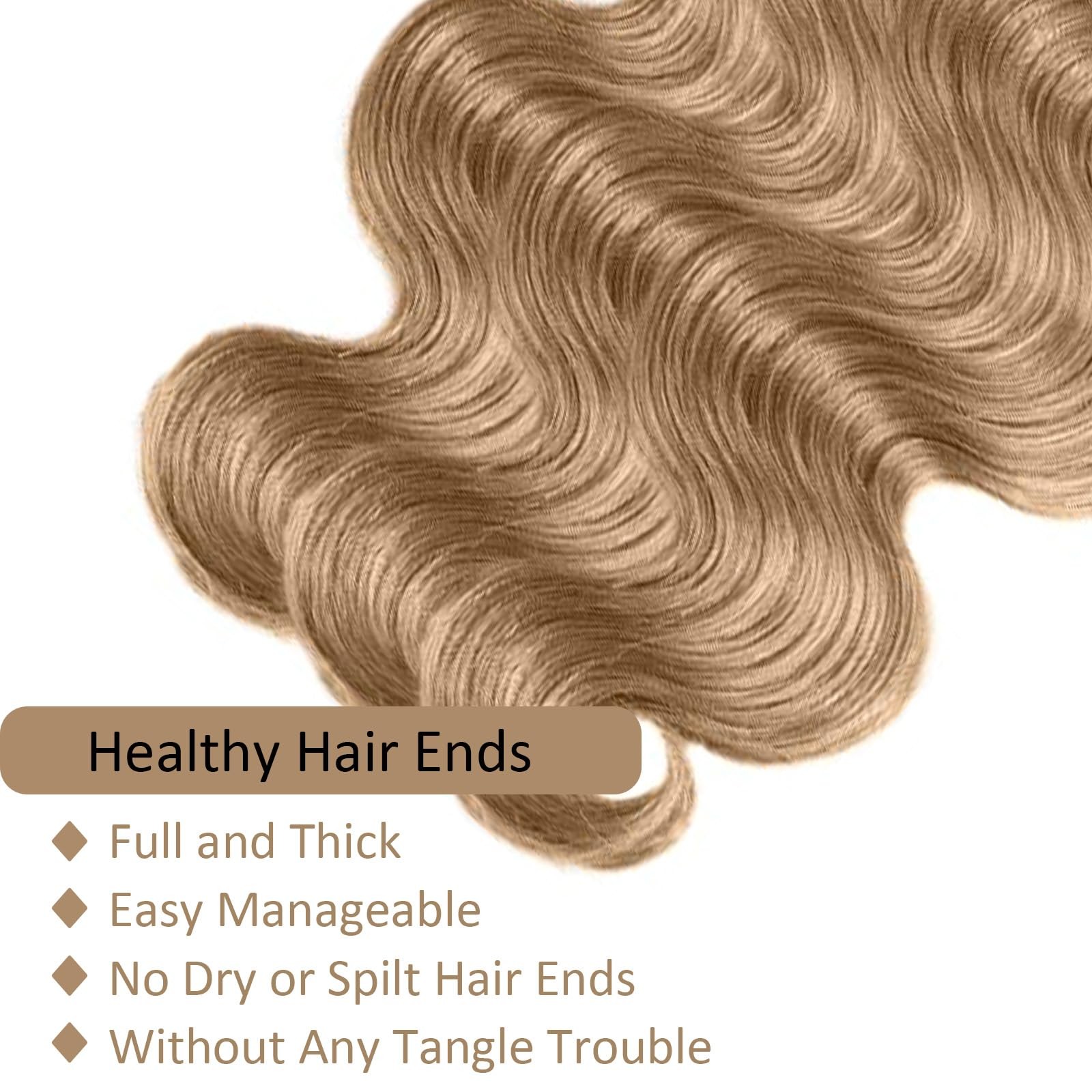 Habiliana 08 10 12 Inch Color 22 Bundle Honey Blonde Body Wave Human Hair