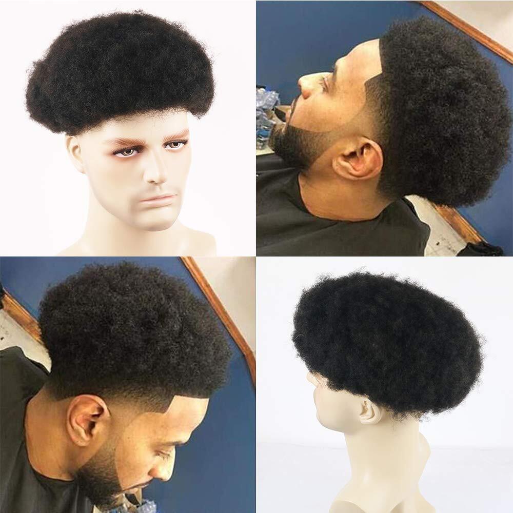 Full Lace Men’s Toupee for Black Men Afro Toupee African American Wigs Hair Unit