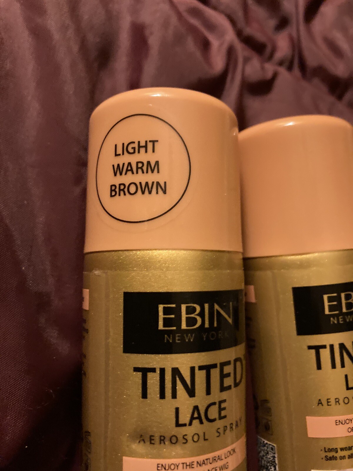 EBIN NEW YORK Tinted Lace Spray – Light Warm Brown 2.7 Oz ea Lot of 3
