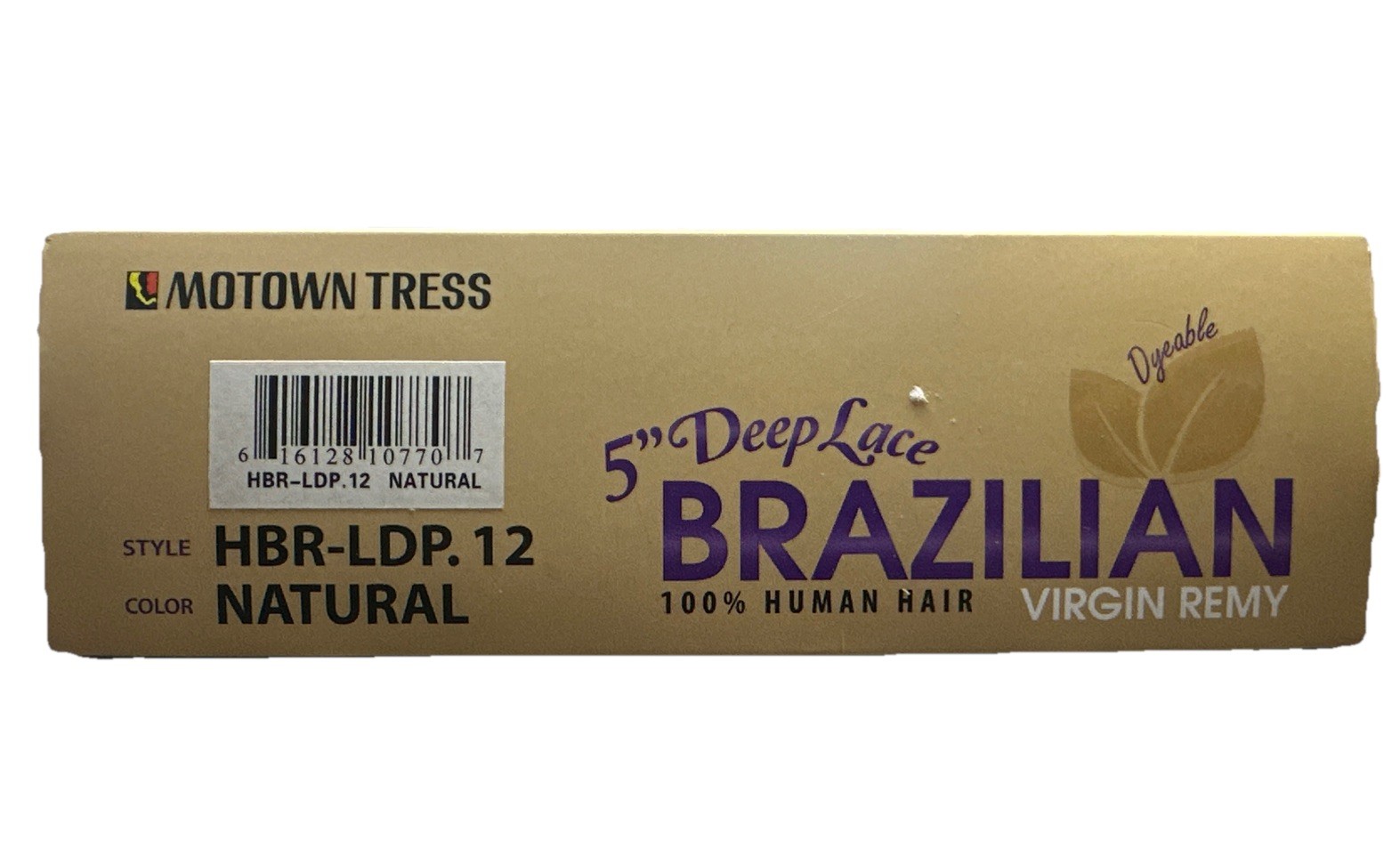 Motown Tress 5” J Curve Deep Lace Part Brazilian Remy HBR-LDP.12 Natural