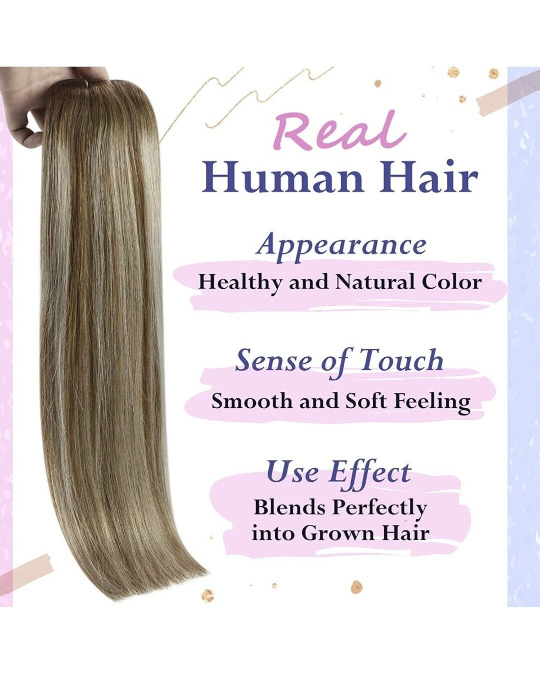 Chestnut Brown Mix Platinum Blonde Ombre Remy Human Hair Ext 16in 100g