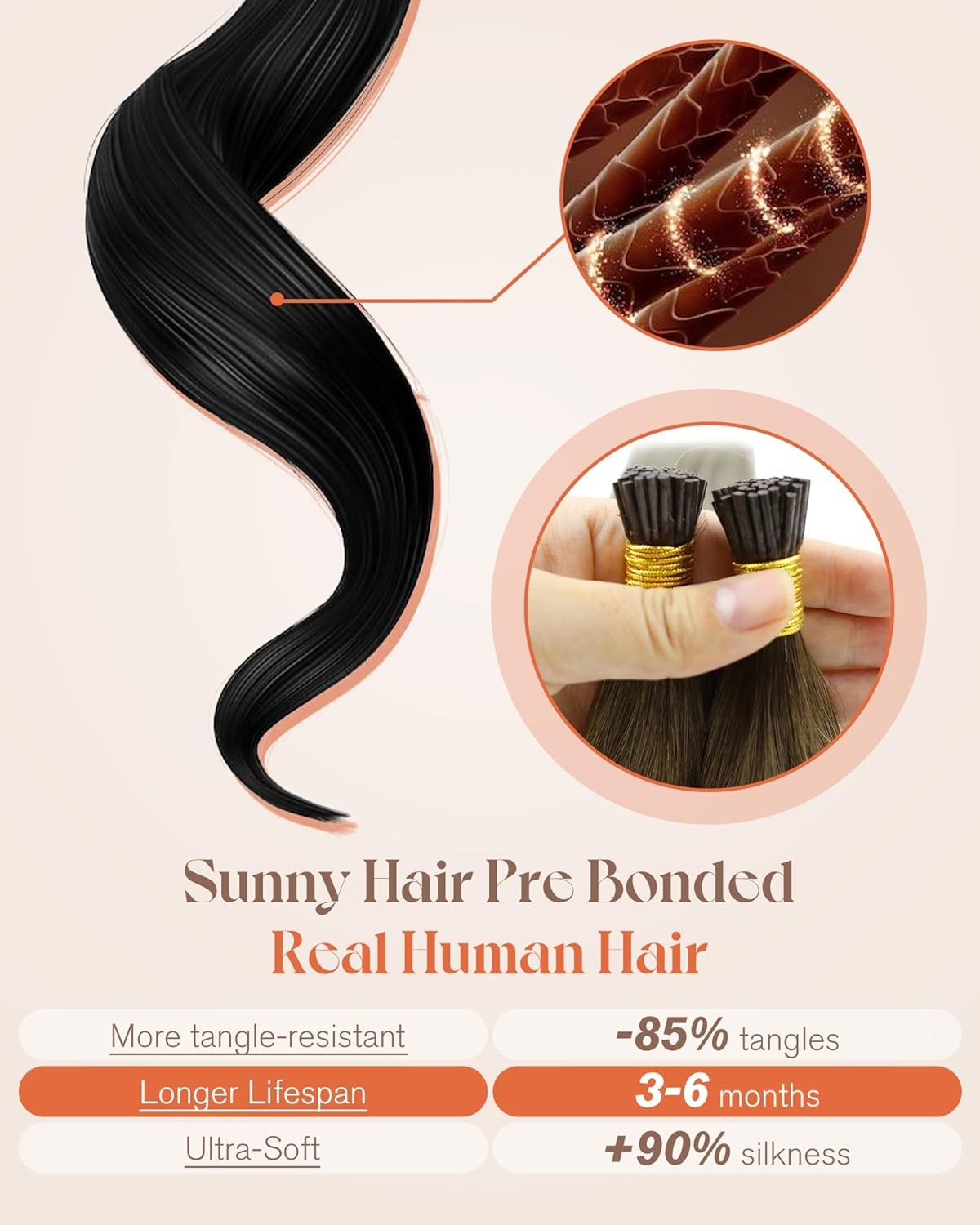 Sunny MICROLINK 16in Dk/Lt Brown w/Blonde Hair Extensions – ML_3-8-22_16_50G3