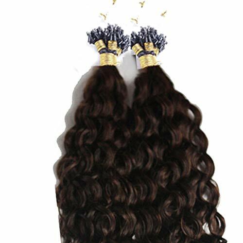 Deep Curly Micro Loop Ring Beads Human Hair extension Long Curly Hair 100Strands