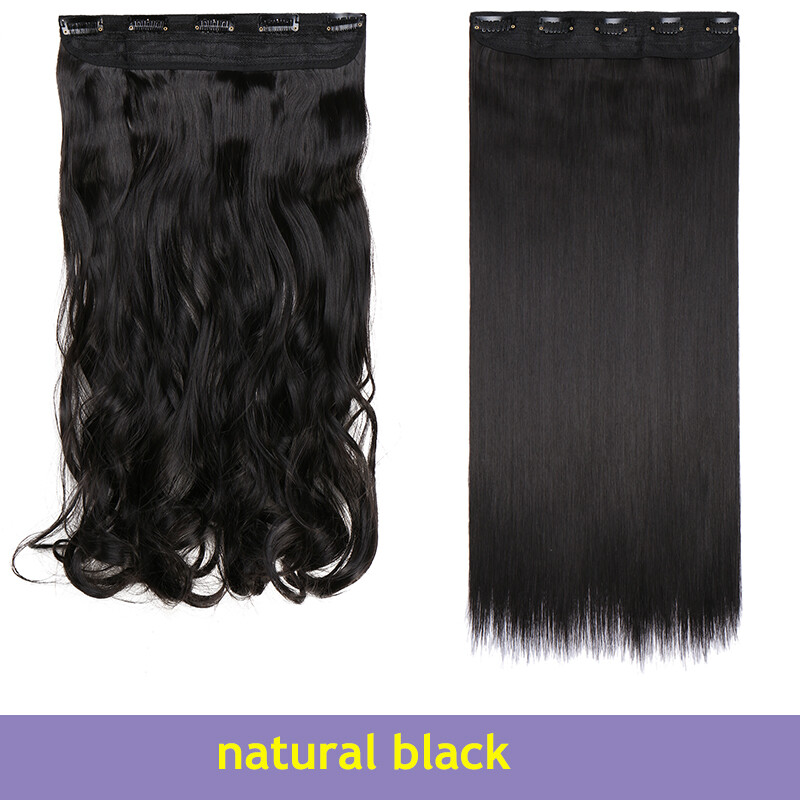 ONE Piece Clip In Hair Extension Full Head Natural For Human Real Long Thick ttT
