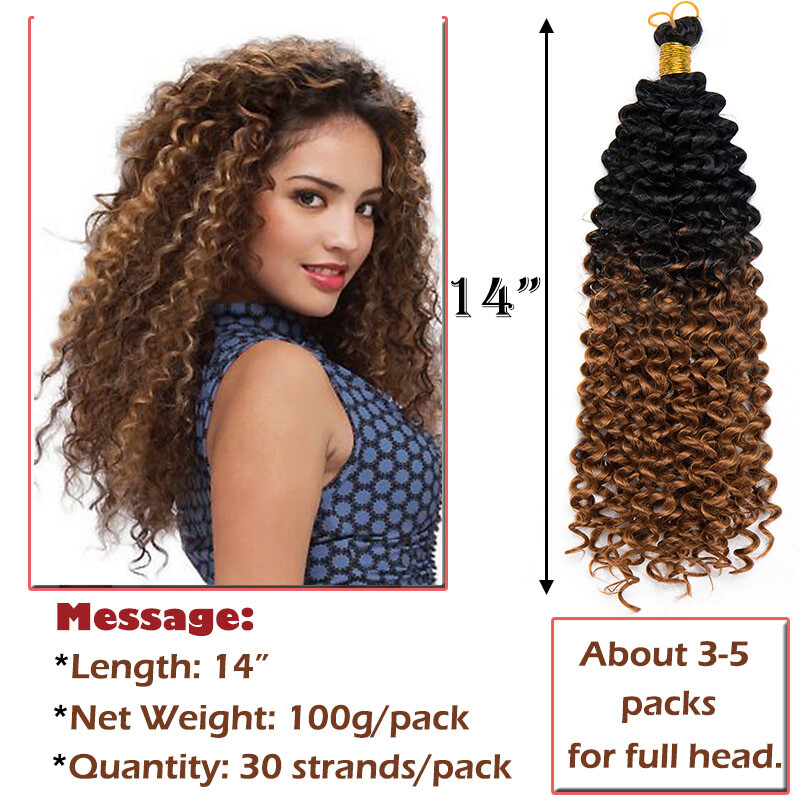 100% Natural Crochet Deep Wave Curly As Human Hair Extensions Woman Water Wave