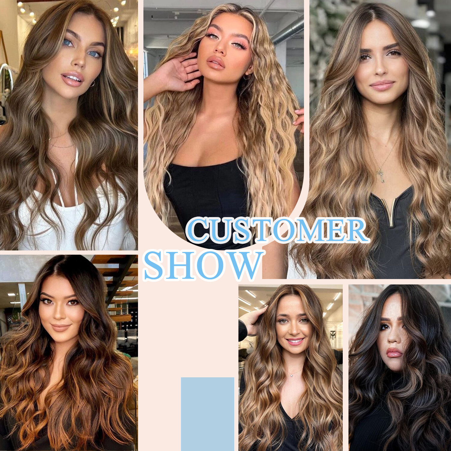 One Piece 100% Remy Clip In Human Hair Extensions 3/4Full Head U Part MY-LADY US