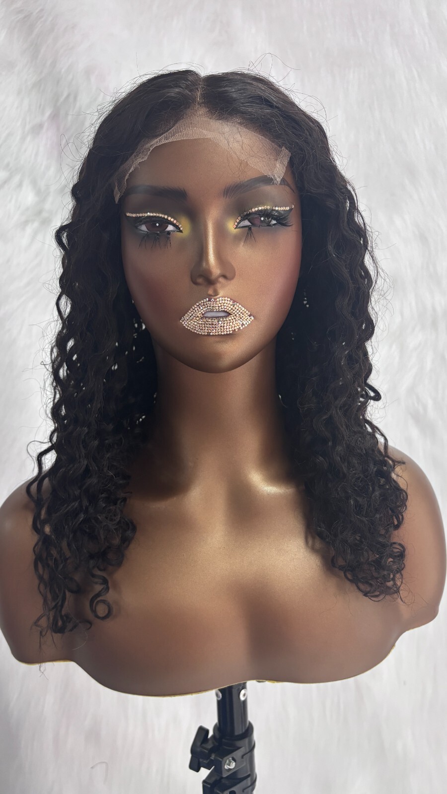 18 inch 5X5 Glueless Swiss Lace Curly Wig