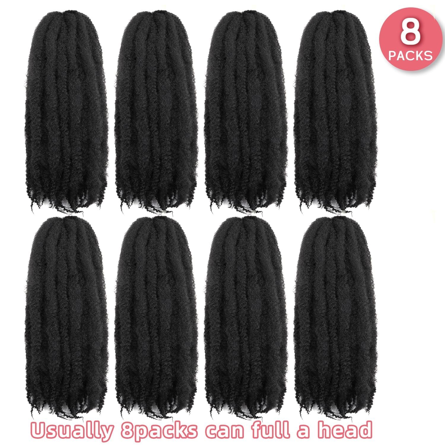Marley Twist Braiding Hair – 30 Inch 8 Packs Cuban Twist Hair Soft Marley Hai…