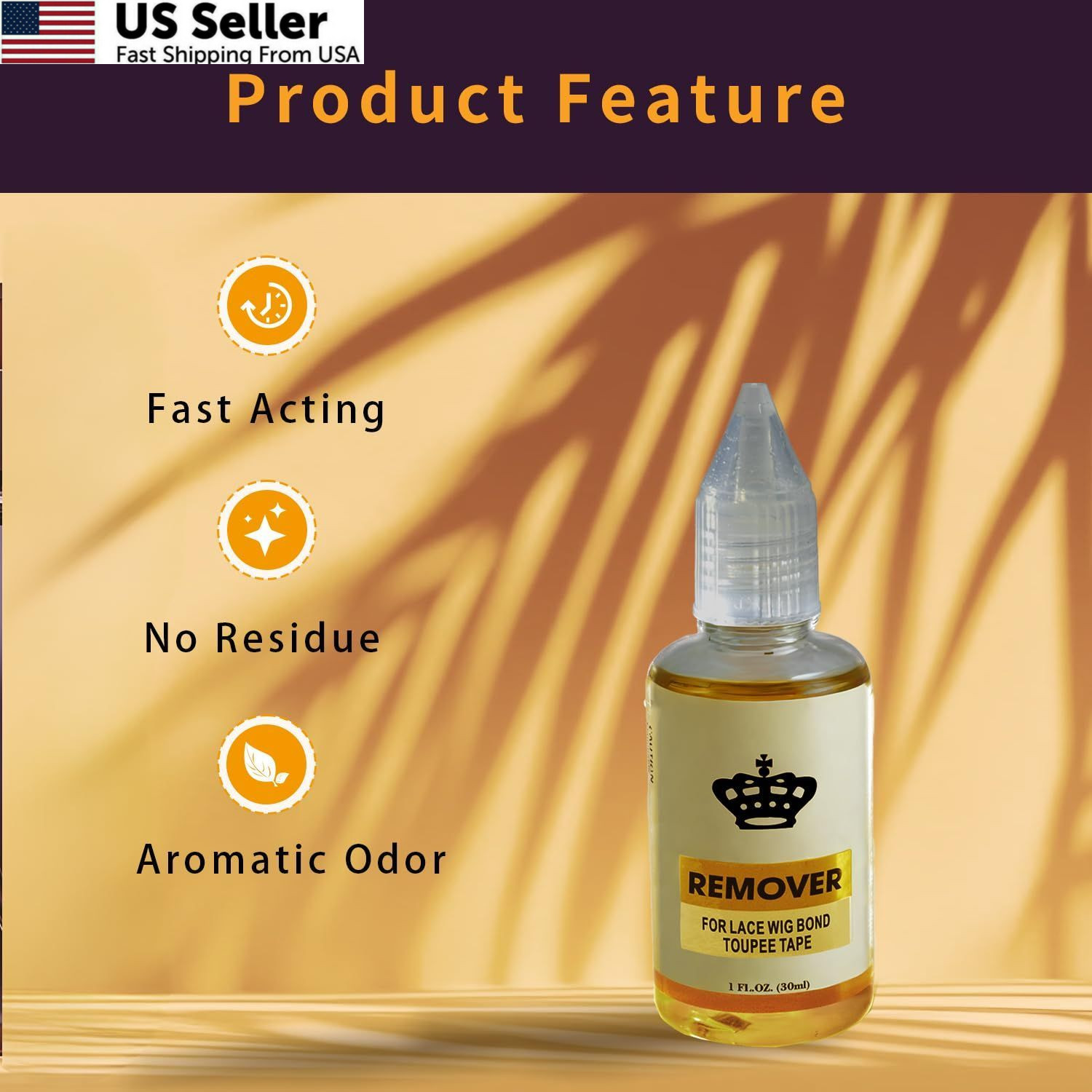 Tape in Extension Remover – Fast Acting Liquid for Hair 30 ml, Yellow