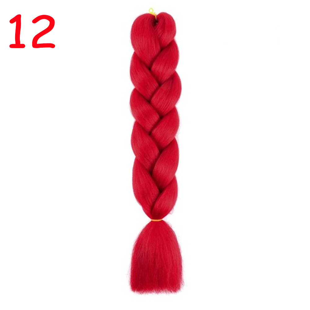 Jumbo Braiding Hair Synthetic Ombre Kanekalon Braids 24” Crochet Extensions