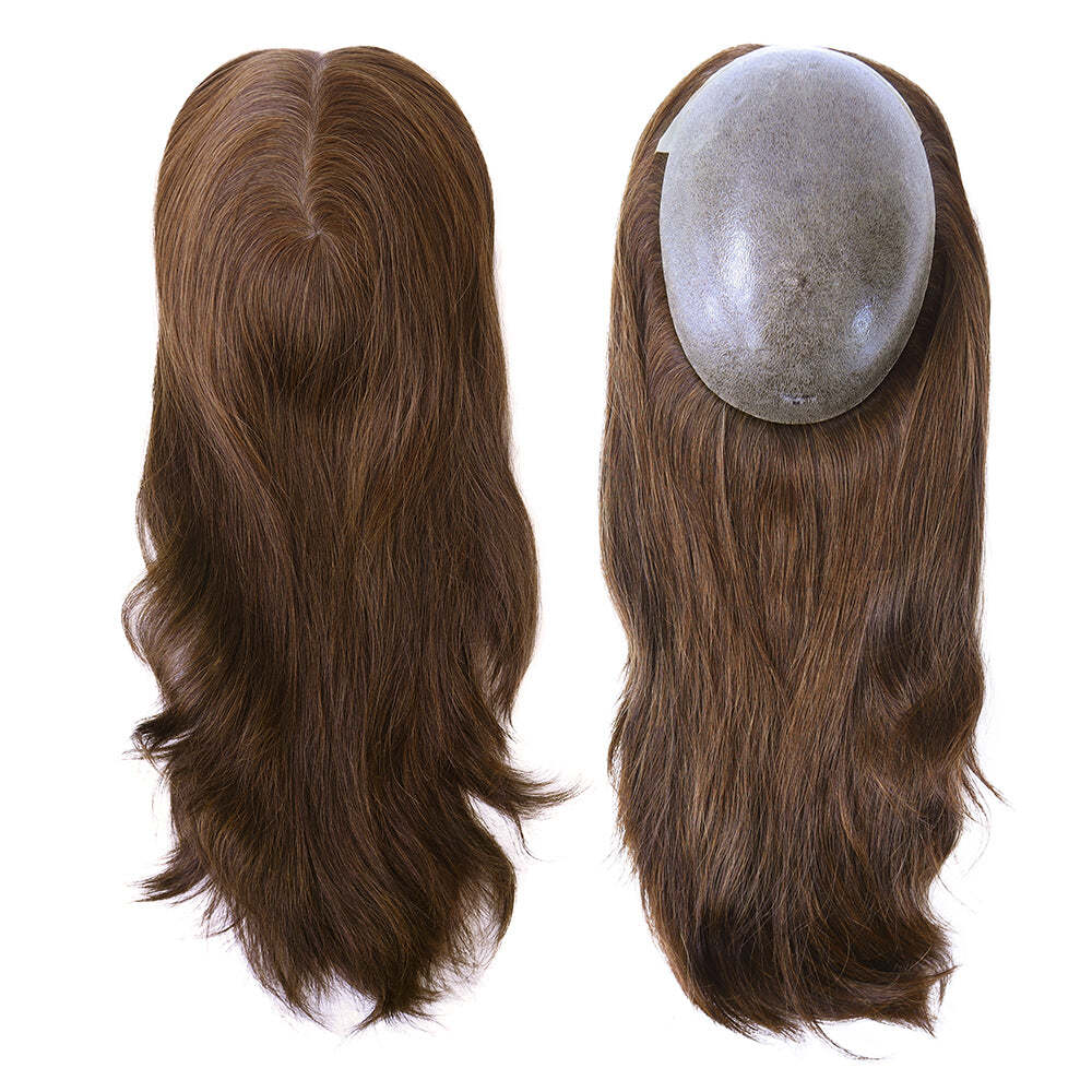 14″ 16″ Injected Full Thin Skin Base Human Hair Toppers for Women