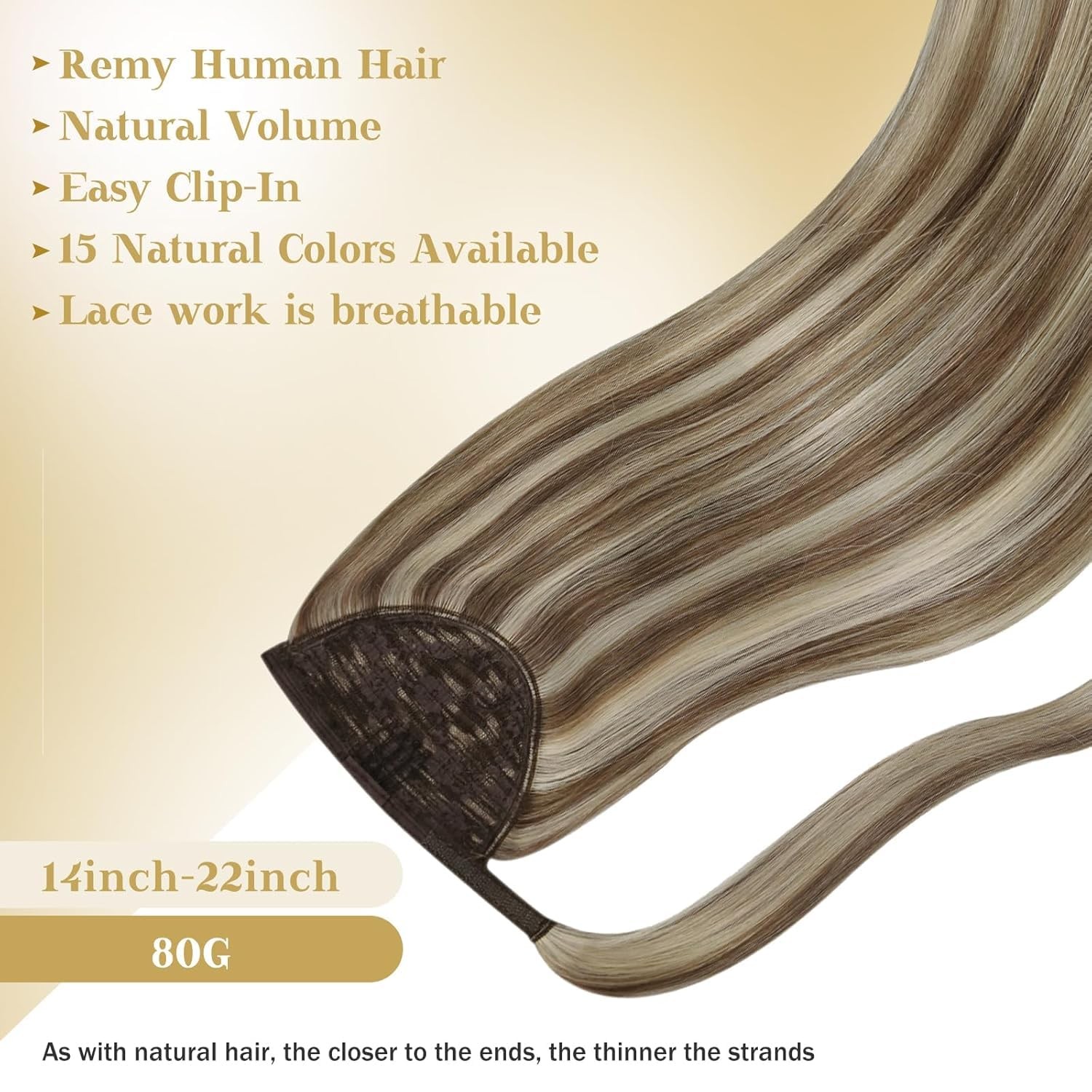 Sunny Hair PONYTAIL 14in Light Brown / Platinum Blonde Hair Extensions