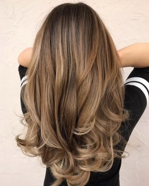 Balayage Caramel Brown Blonde Highlight Lace Front Human Hair Wig 200% Density