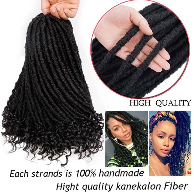 10 Colors Available Thick Goddess Faux Locs Crochet Braids Hair Extensions Woman