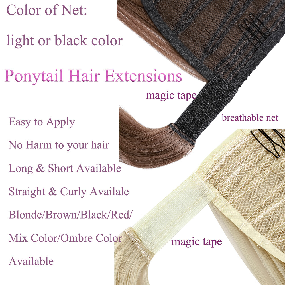 Real Thick Wrap Ponytail Hair Piece Clip in Hair Extension As Human Pony Tail US