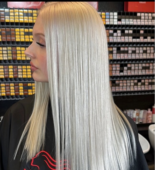 Platinum Blonde Straight Wig 100% Human Hair Wigs Lace Front Wigs 13×4