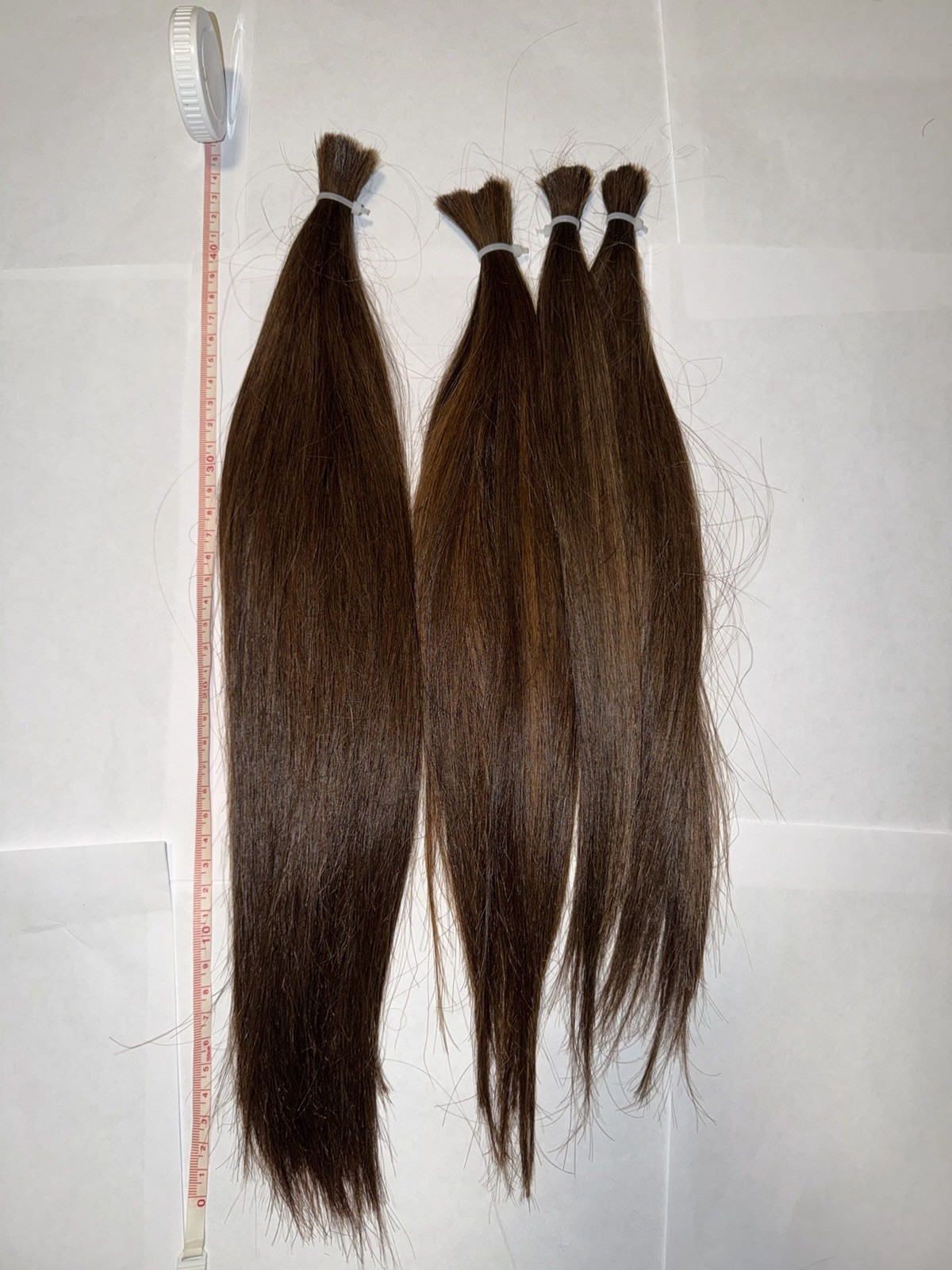 100% Slavic Human Hair Ponytail 137g 45cm Remy Natural Medium Brown Straight