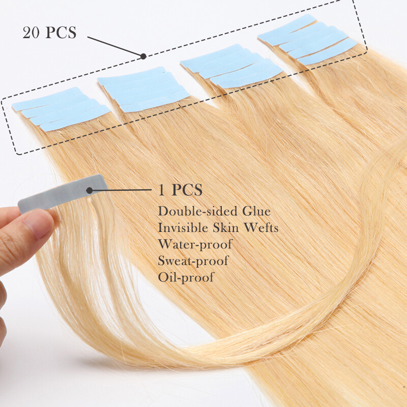 Seamless Skin Wefts Tape In 100% Real Remy Human Hair Extensions Short Long USA
