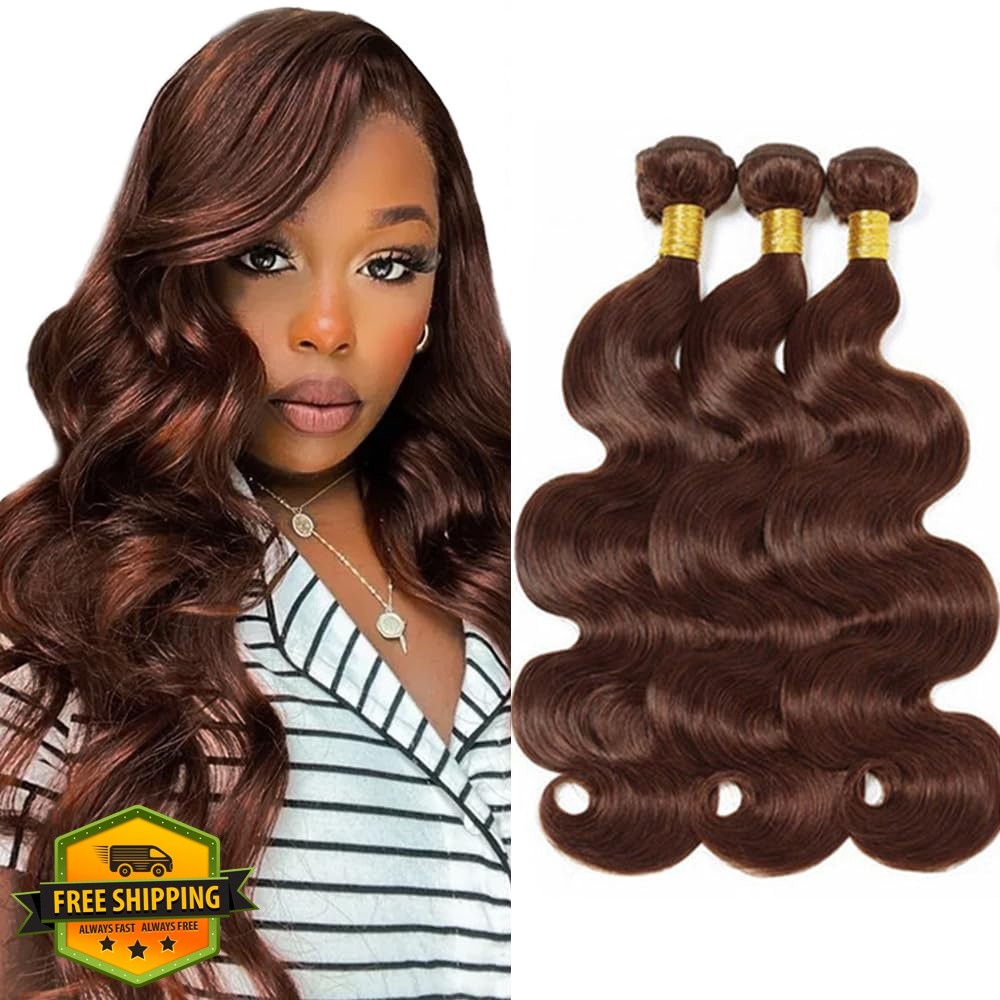 Aonbamds human hair #4 Dark Brown 32 32 32 Inch