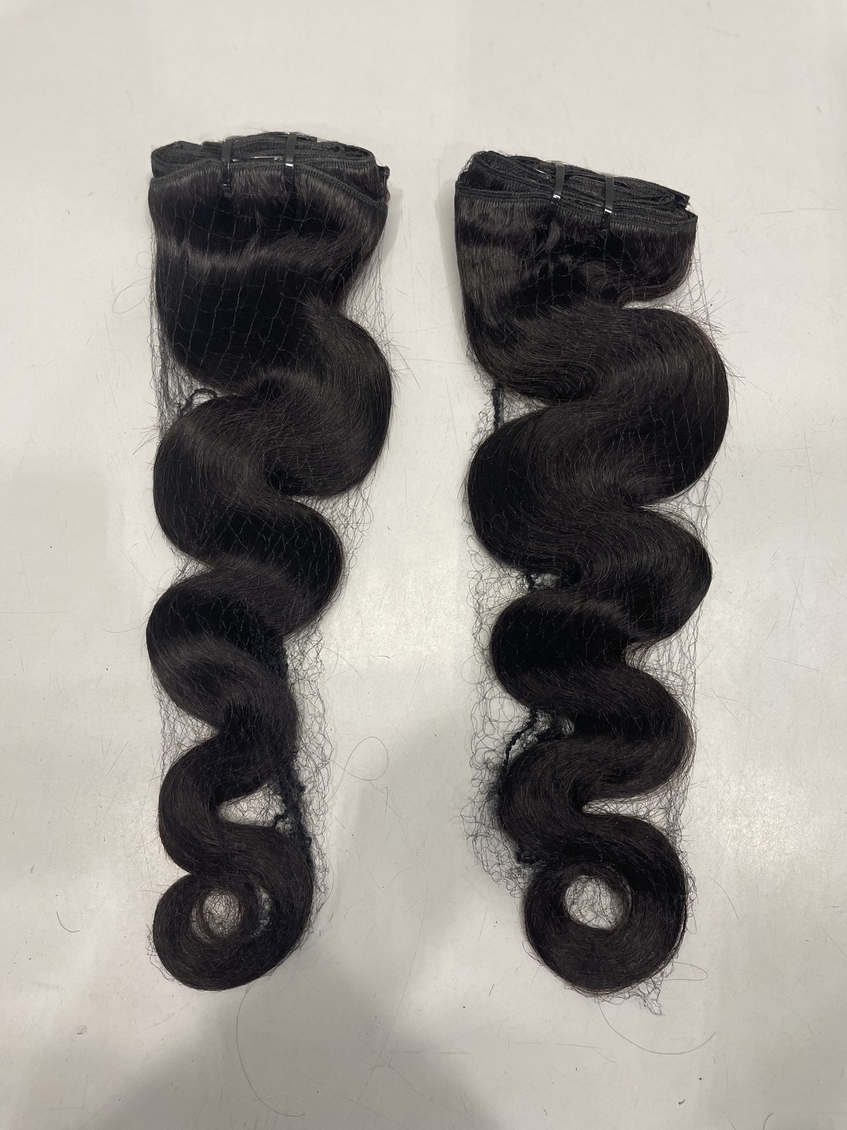 VIPBeauty Natural Black Body Wave Human Hair Clip-In Extensions, 20″ 2pcs